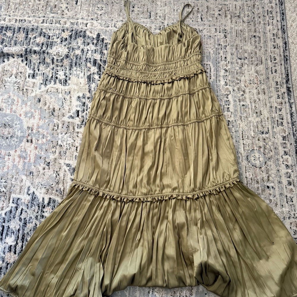 Dress Forum Tiered Maxi dress Olive green Large - Picture 4 of 4